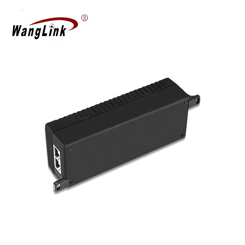 PoE Injector Adapter, PoE+ Injector 30W 10/100/1000Mbps IEEE 802.3af/at Compliant, Up to 100 Meters