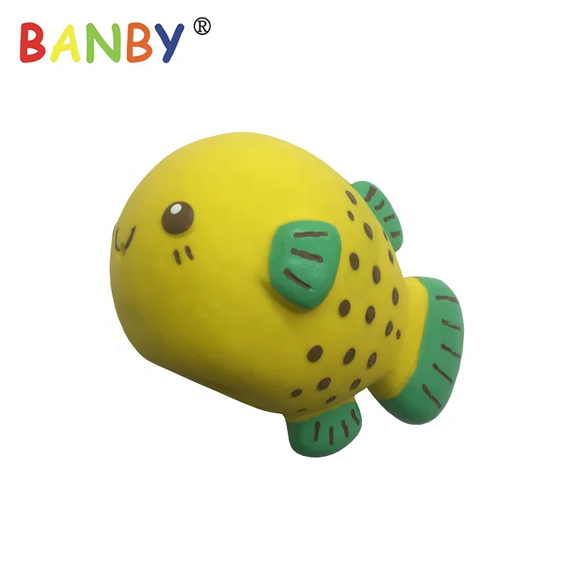  Морские животные желтый рыбий Squirter Игрушки для ванной
