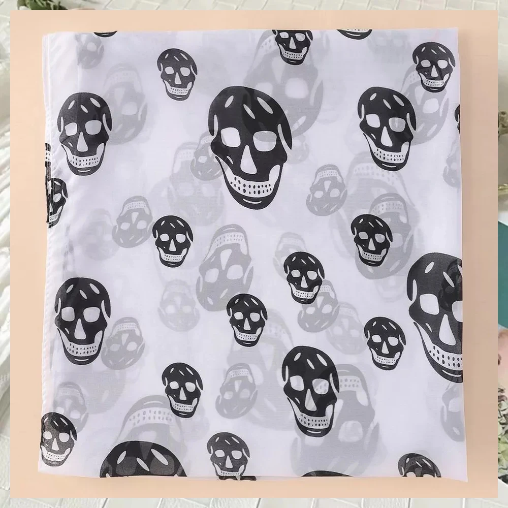 Wholesale Printed Custom Chiffon Scarves Hair Tie Satin Printed Head Shawls Silk Chiffon Scarf For Party