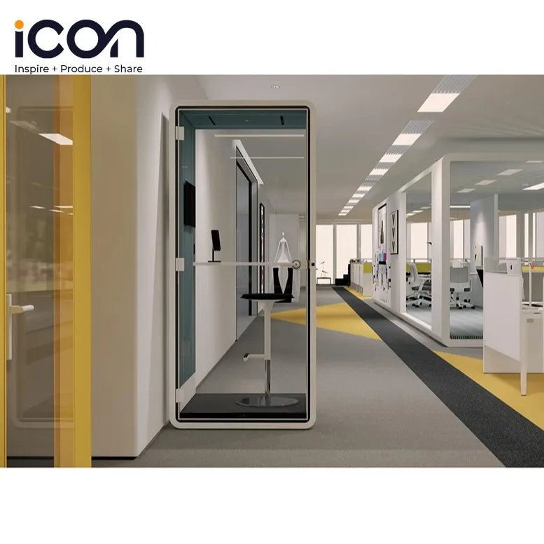 Modular Privacy Soundproof Pods Office Furniture Phone Booth Cabin Meeting Silent Movable Soundproof Cabin For Work Room