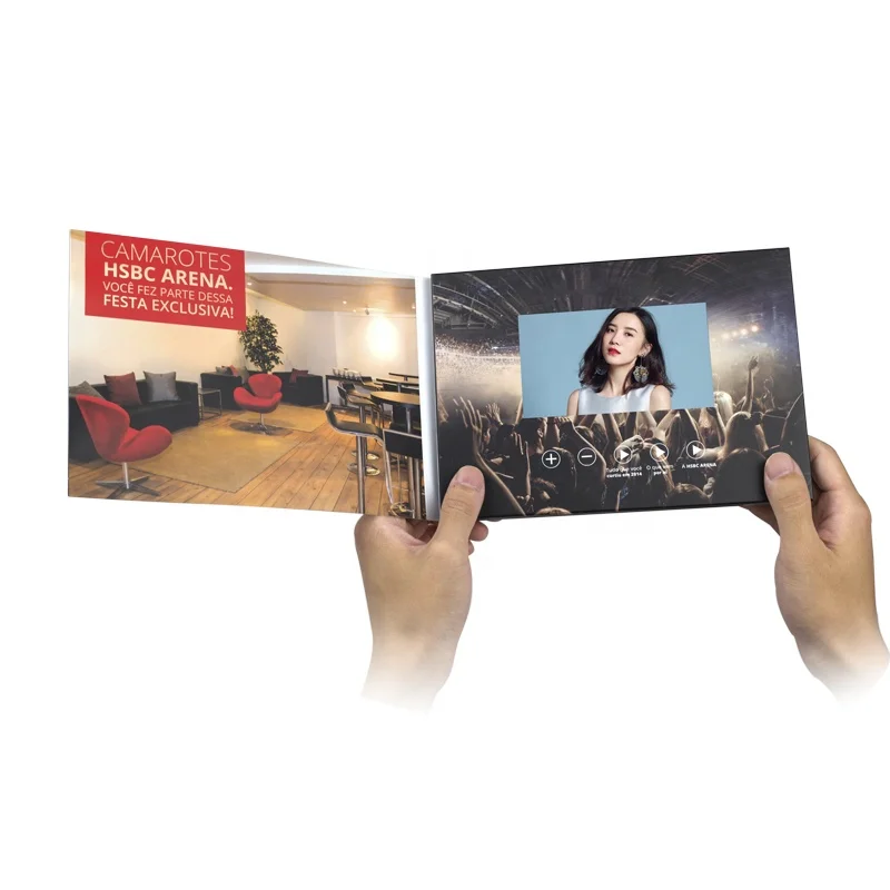 Chinese Homemade LCD Greeting Card Invitation Screen Video Brochure Flower HD LCD Video Gift Box 5 Inch Packaging Suppliers