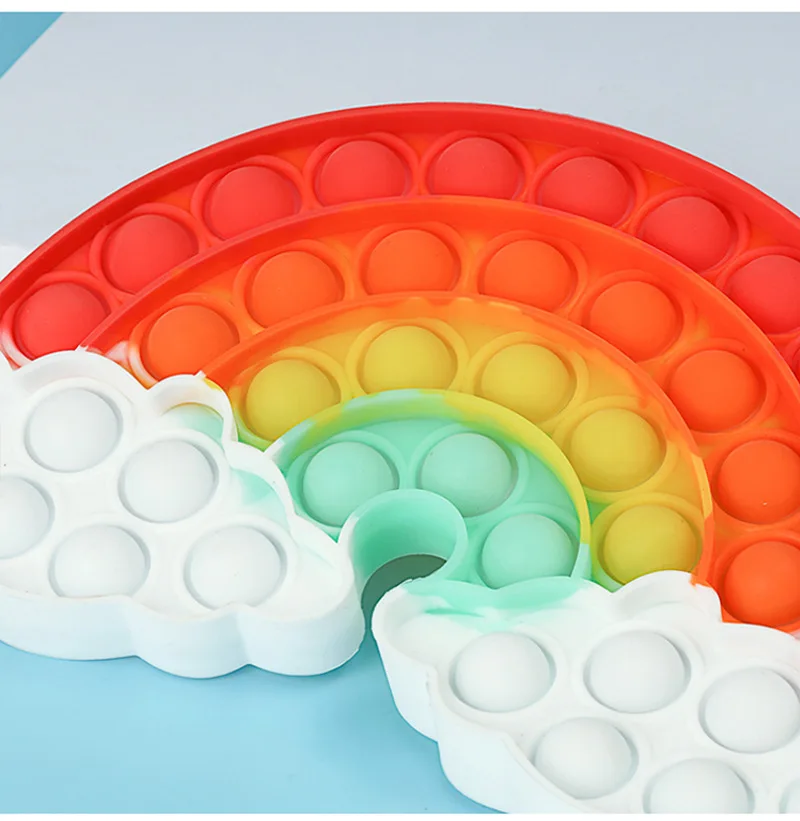 2021 новые силиконовые радужные облачные игрушки антистресс пуш-пузырь Непоседа игрушки набор поп Непоседа игрушки для детей