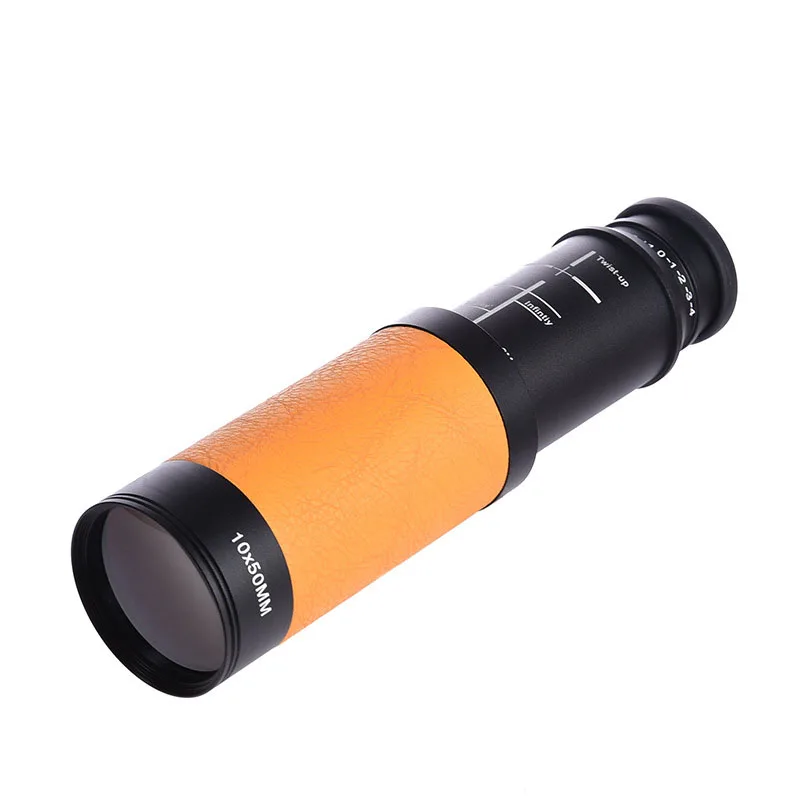 Hot Selling 10X50 Outdoor Bird-Watching Pull-Out Pirate Zoom Lens Telescope FMC Coated 50mm Objective Diameter