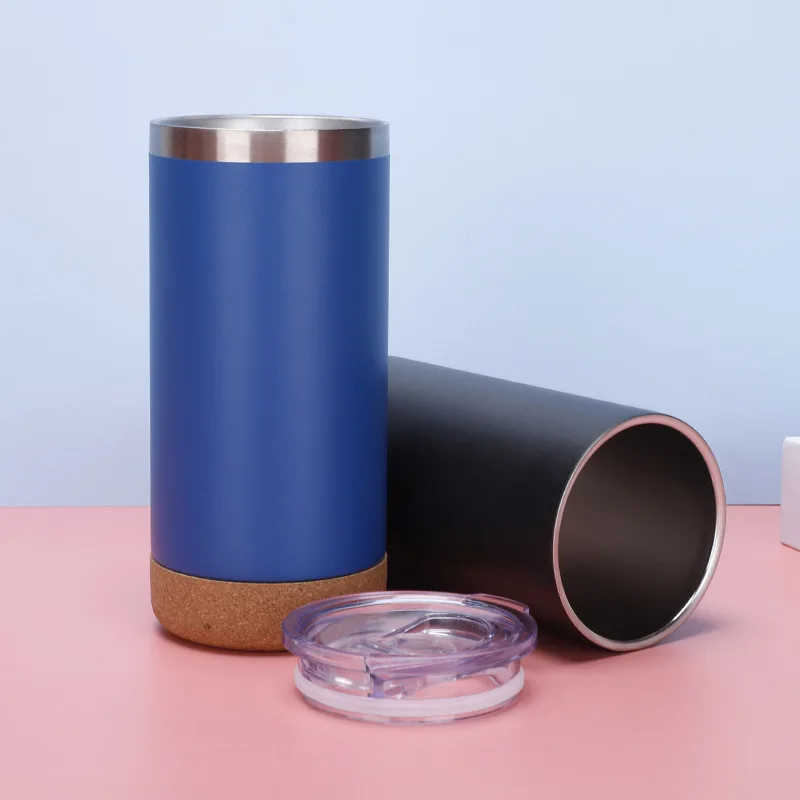 Rubber Wood Soft Bottom Hot Sale Mug 304 Stainless Steel Insulation Cup American Style Office Cup Coffee Cup With Handle