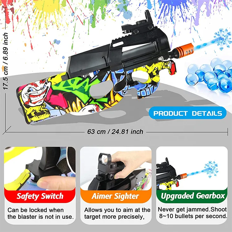 Электрический пистолет gell blaster пластиковый pistola de hidrogel p90 гелевый шариковый бластер водяной шарик игрушечный для