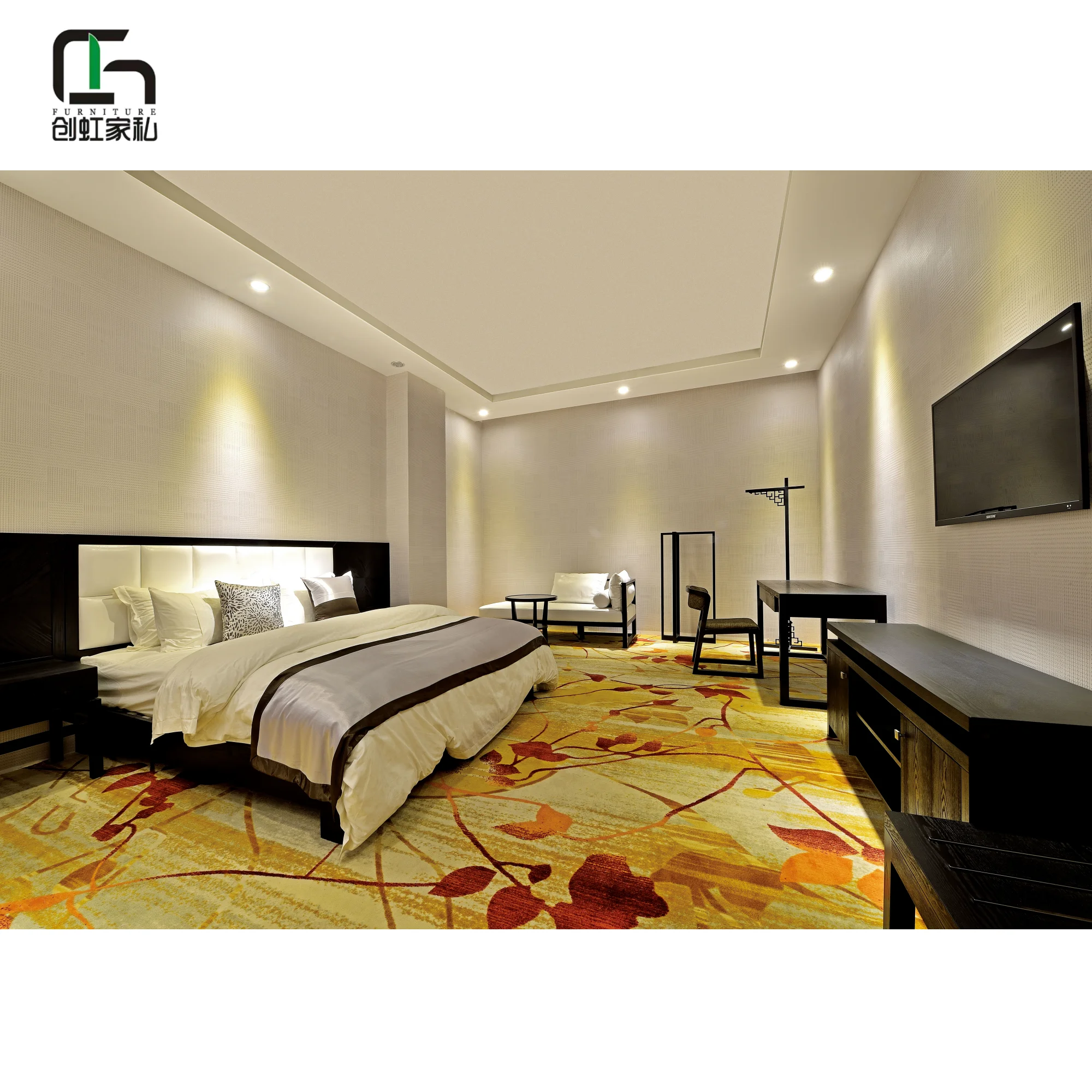 Modern Design Hotel Bedroom Furniture Made of Wood for Apartment and Villa-Direct Factory Supply No intermediaries