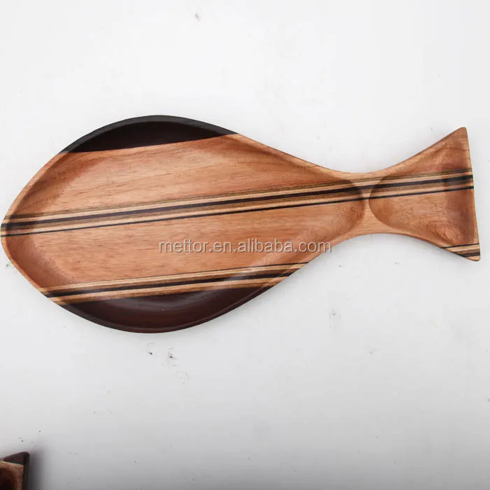 Fish shape serving tray, animal shape tray wooden, pastry wooden tray