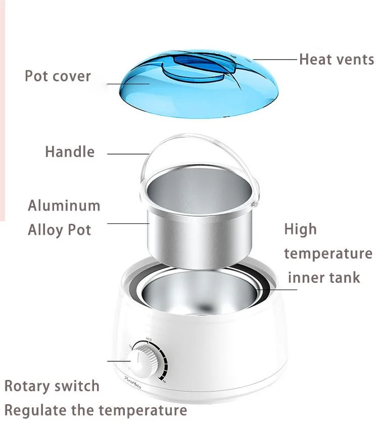 500cc Portable Professional Electric Hot  Wax Melter Wax Warmer and Heater  Machine for Hair Removal