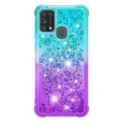 Girl Gradient Color Glitter Case For Samsung Galaxy M31 Liquid Quicksand Back Cover Bag