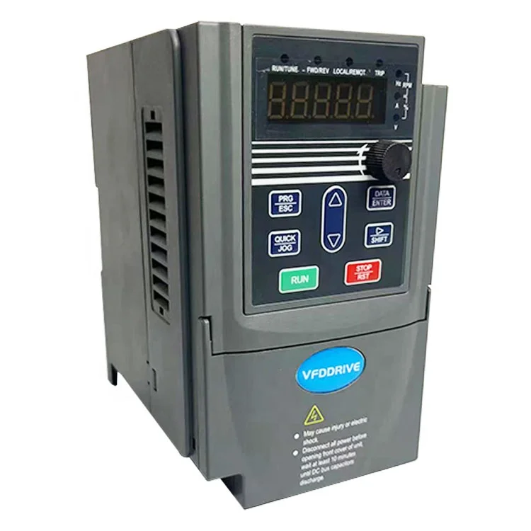 New speed variator 0.75kw to 630kw vfd 220v single phase to 3 phase 380v frequency variator vfd drive for compressor