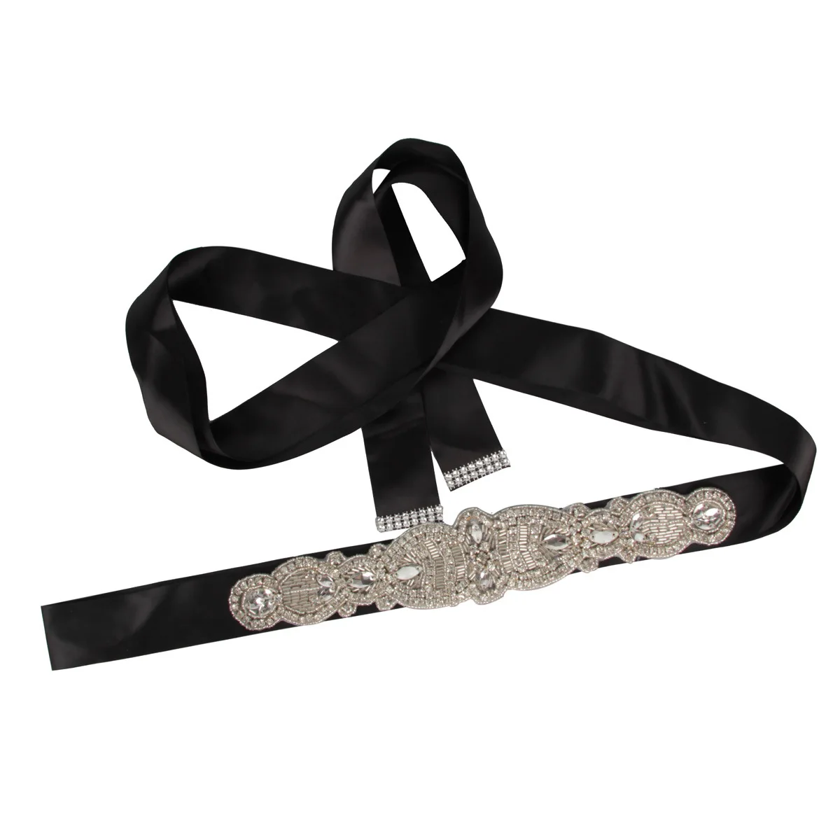 
Handmade Vintage Wedding Bridal Sash Belt Iron On Rhinestone Crystal Applique Sash Belt For Wedding Form Dress 