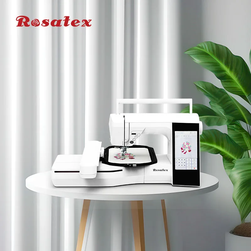 RS-767 Wholesale mini electronic touch screen sewing embroidery machine home sale sewing machine