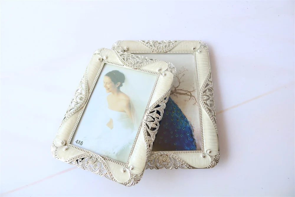 
Wholesale Modern Wedding 4x6 Inches Photo Frame Rectangle Zinc Alloy Metal Tabletop Picture Frame 