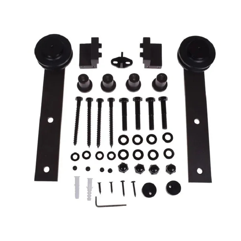 BOWDEU DOORS Slab barn doors factory cheap price prehung wooden internal 3 panel white primer HDF with door frame