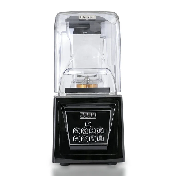 High Power Multi Function Juicer Mixer Bar Blender with Cover Commercial Ice Crusher