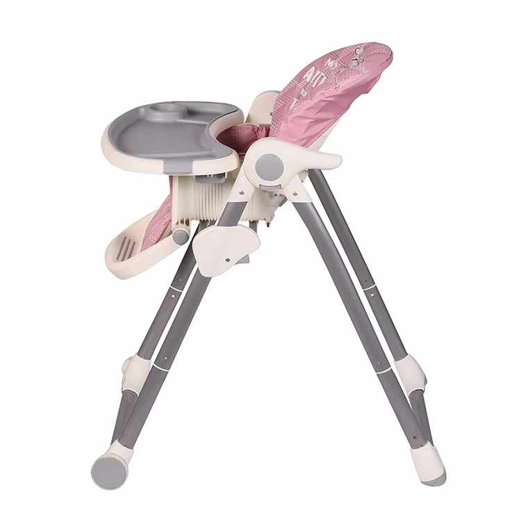 
High quality fashion design foldable Luxury Aluminum Baby Toddler Feeding High Chair highchair with tray 