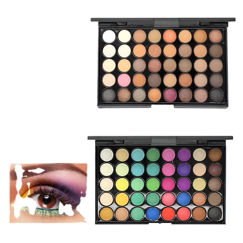 2019 New Products High Quality Eye Shadow Neutral Tone 40 Color Eyeshadow Palette Powder Packaging With Customized Logo