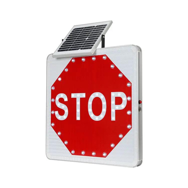 Different colors yellow solar led car triangle warning traffic control signs various shapes warning traffic signs