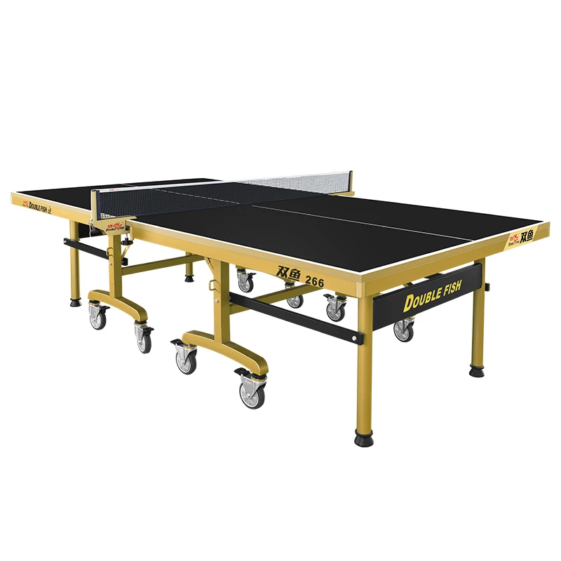Double fish  Hot Sale Good Quality official  table tennis table suitable for intertanational  games pingpong table