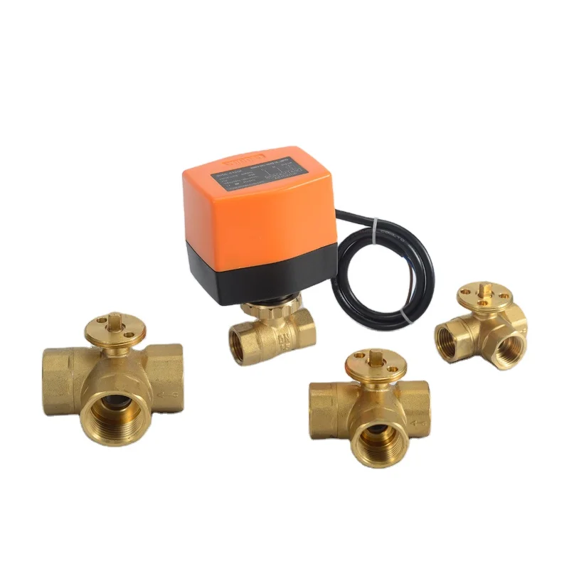 Hot Selling WRA-4224 Excellent 24V DC 2way 3 way Eectrical Valves Internal Thread Brass Motorized Ball
