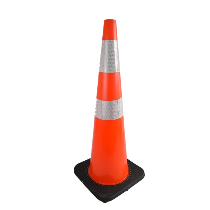 PVC reflective traffic cone for roadway safety