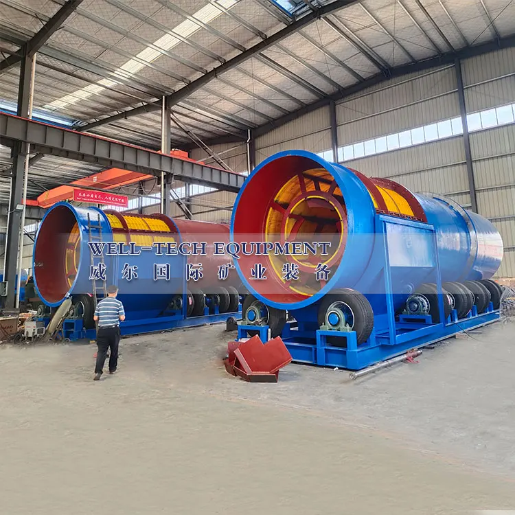 Heavy duty rotary washer scrubber trommel for washing Bauxite