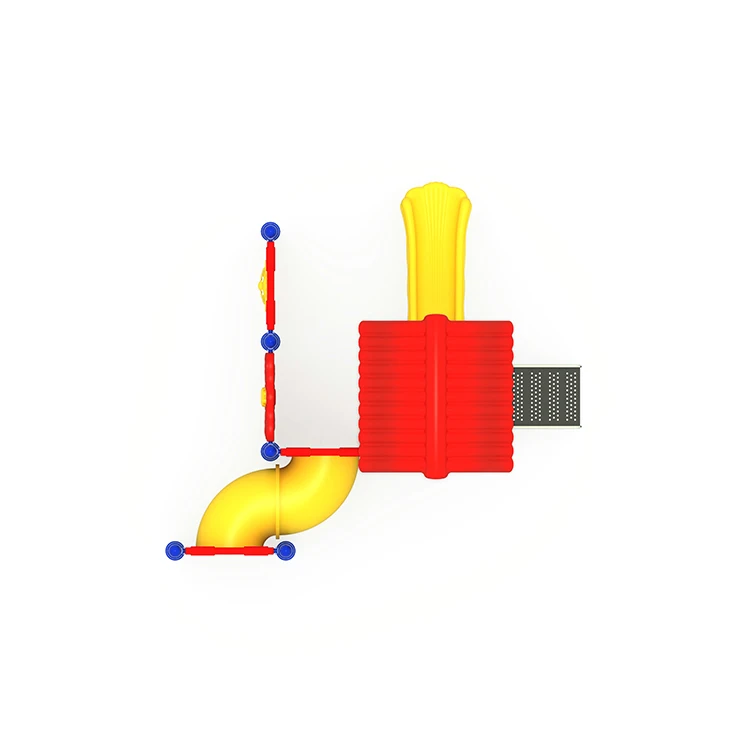 Happy Color Kindergarten Children Play House Set Plastic Outdoor Playground Equipment with Slide for kids