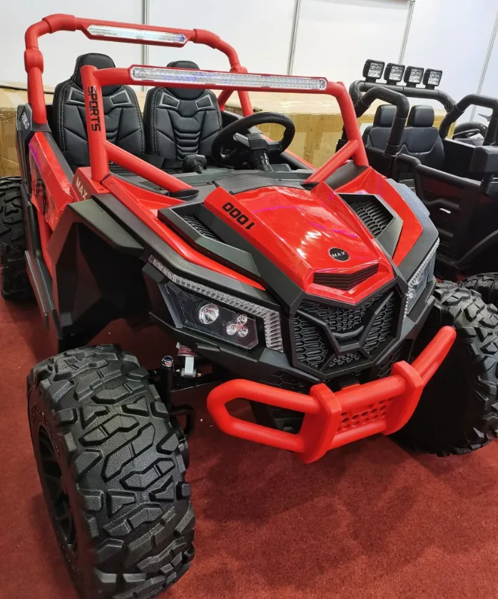 24V Kids UTV Ride on Toys Electric Off-Road Car for Kids 4WD Wheels with EVA Rubber Tires 4 Spring Suspension
