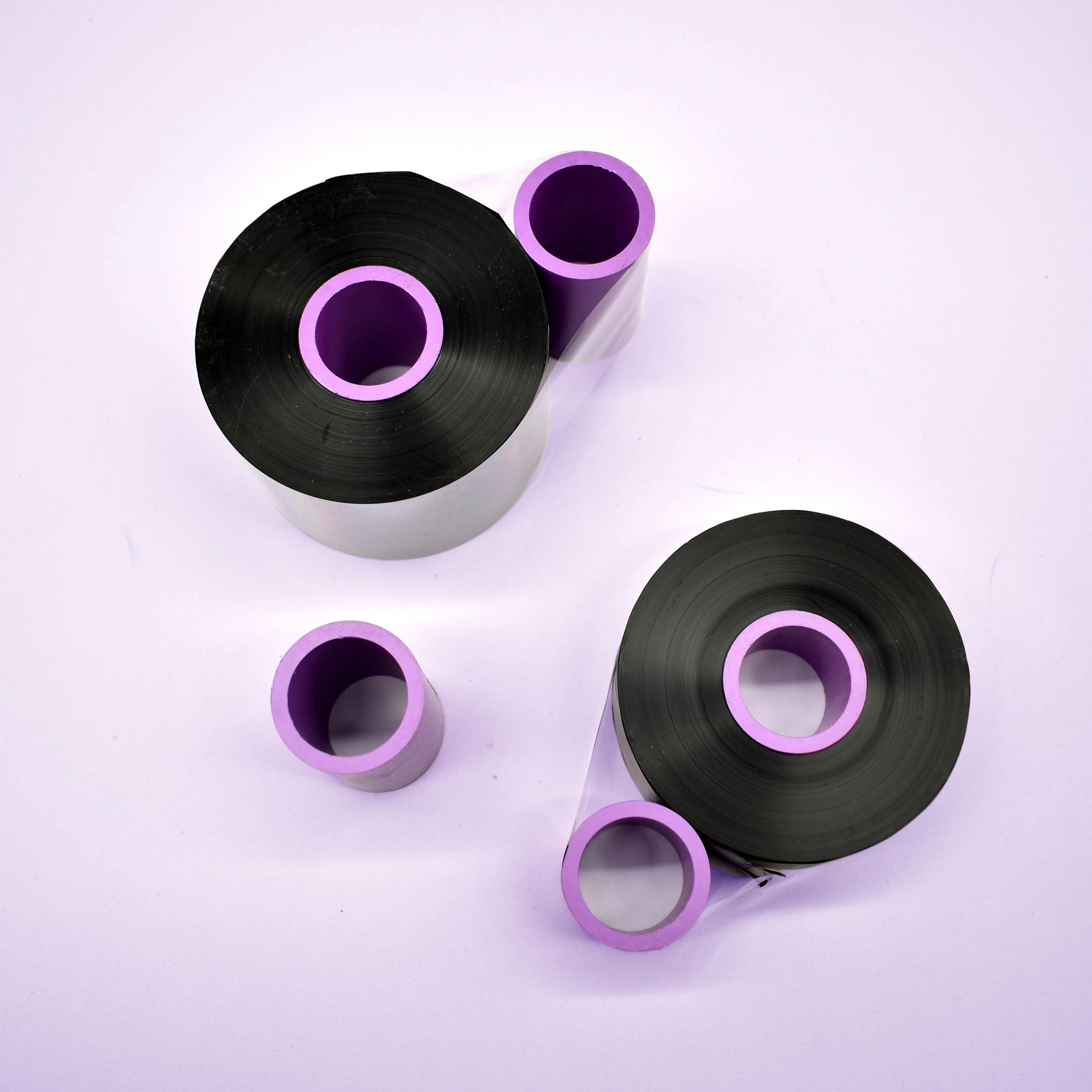 (B) Factory Direct Premium Wax Resin Ribbon Black 55mm*600m near Edge TTO Barcode Printer Ribbon