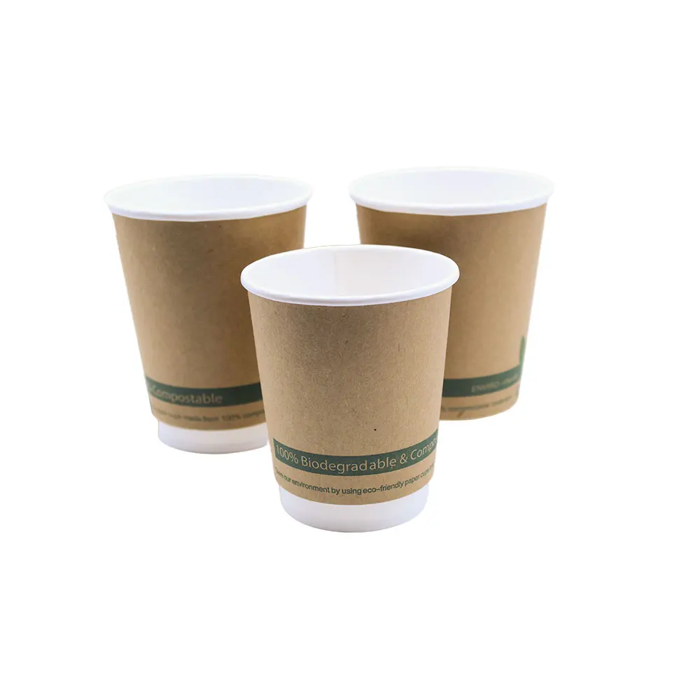double wall paper cup fan raw material paper coffee cup with lid