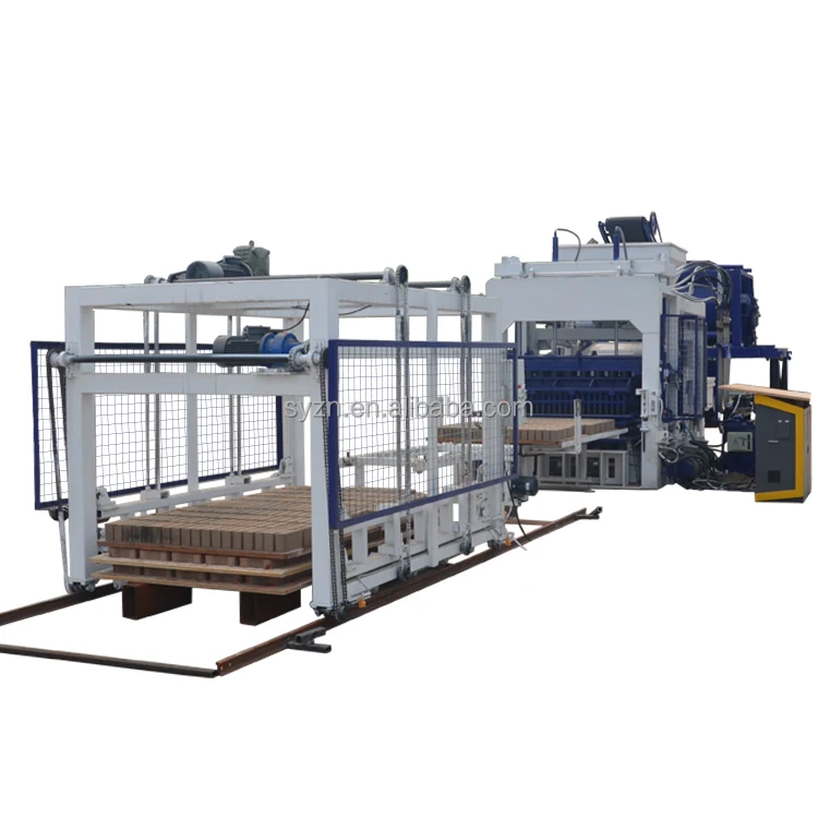 SY QT12-15 Automatic Concrete Block Making Machine Production Line PLD1200 Batching Plant JS750 Mixer Hollow Paving Slab Making