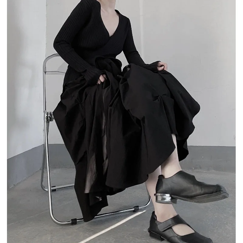 New 2023 classic Women Vintage Skirts  Elegant Fashion spring summer  Elastic Waist tulle Skirts wholesale