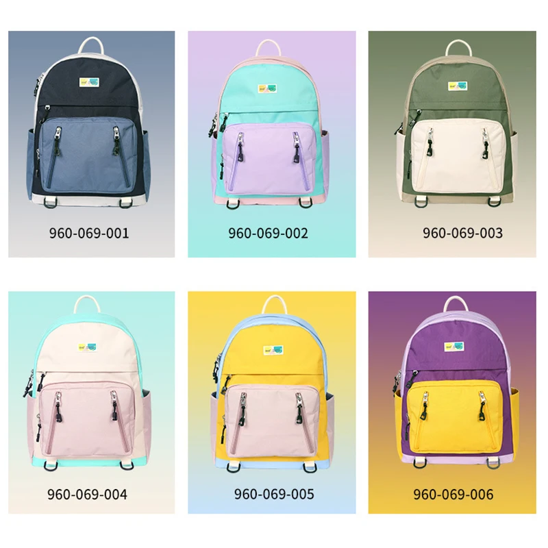 Fashion Candy Colors Schoolbag Backpack for Young Girls and Boys College School Daypack with Laptop Interlayer