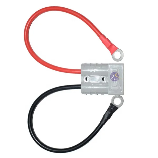 Andersons-Style 50A Power Plug To O Ring Terminals Battery Inverter Cables Harness Battery Extension Cable For Inverter Battery