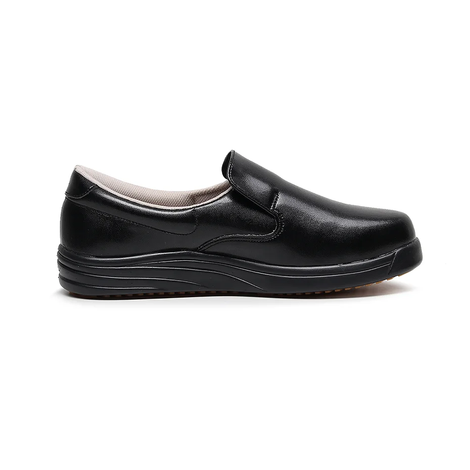 New Style Good Looking Mesh Lining Lightweight Breathable Leather Upper Oil Resistant Non-Slip Kitchen Chef Safety Shoes