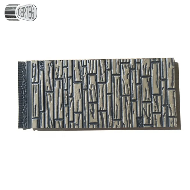 Brick Color External Insulation Wall Siding Metal Carved Decorative Sandwich Panel