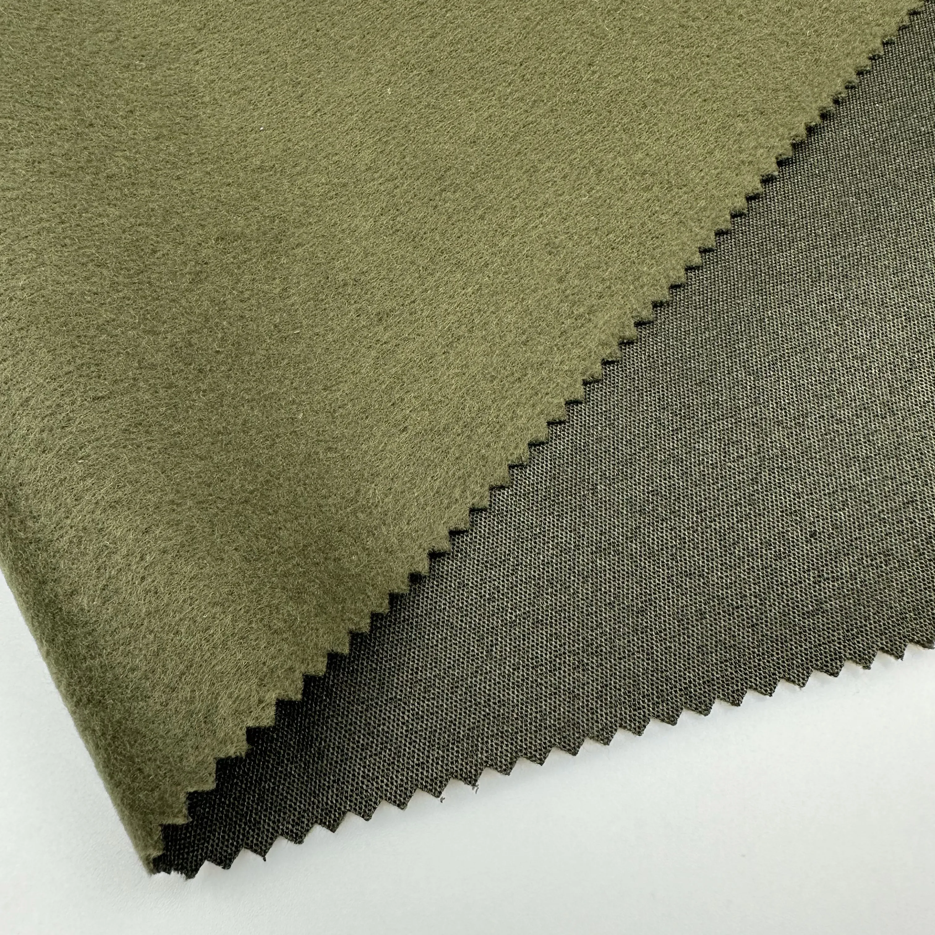 Custom tc 80/20 polyester/cotton twill solid polar fleece bonded printed soft uniform compound fabric for garment