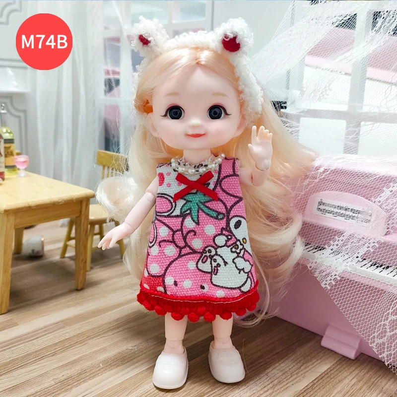 2023 Hot Sell Promotion Price Exquisite Doll Clothes 16 cm Mini Doll Baby Kids Toy