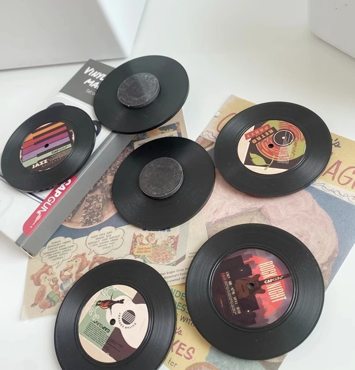 Vinyl record refrigerator magnet Nostalgic retro style home decoration magnet Korea popular refrigerator magnet