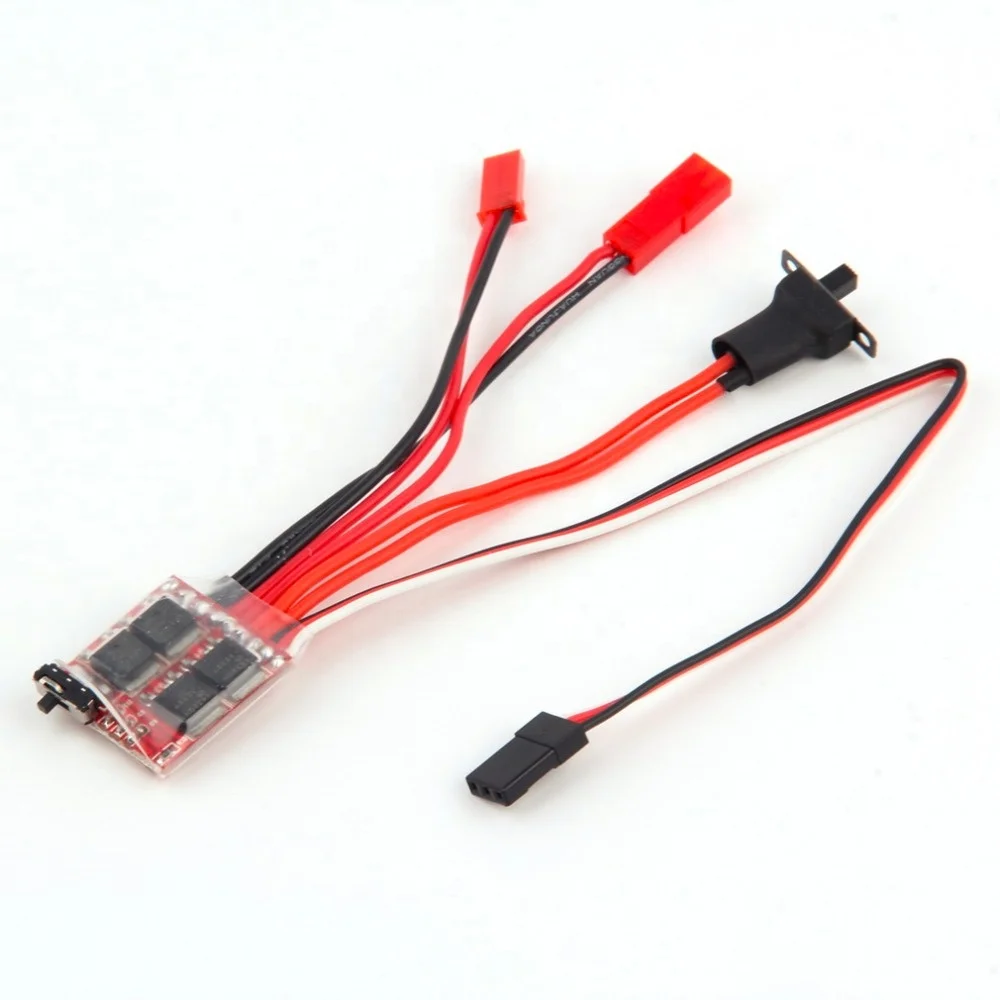 Mini 20A ESC RC Boat Car Prototank Top 2KHz Forward Reverse Speed Controller Metal Brush Brake with 2S Regulator