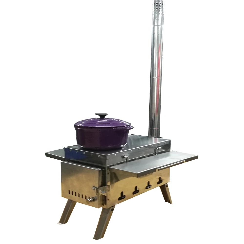 Stainless steel wood camping stove portable tent stove WM-CPS01