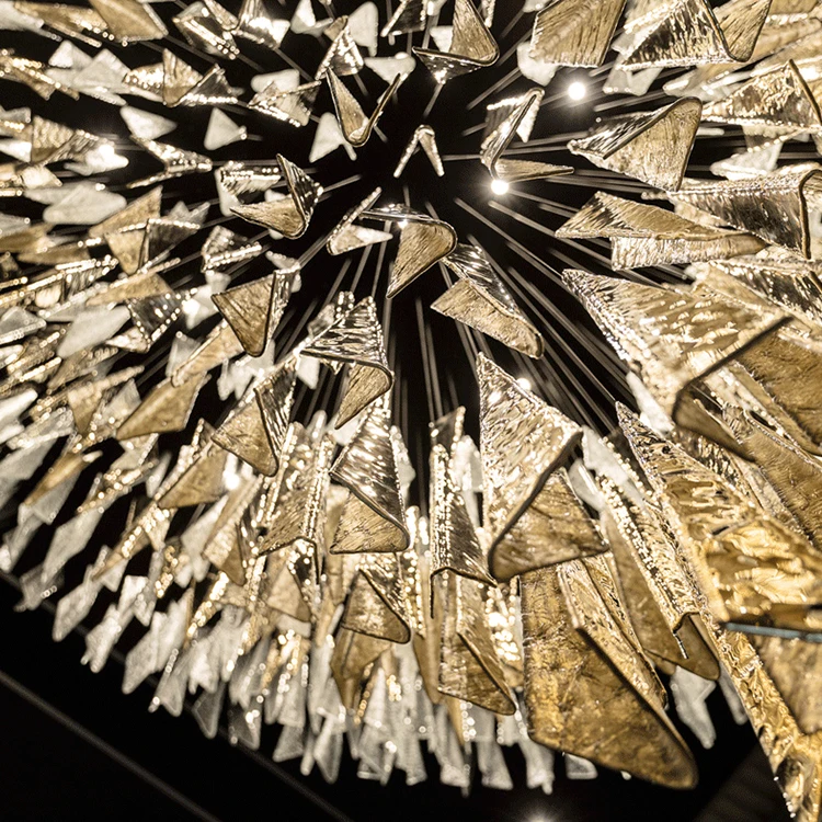 Modern murano style customizable luxury crystal glass chandeliers pendent lights