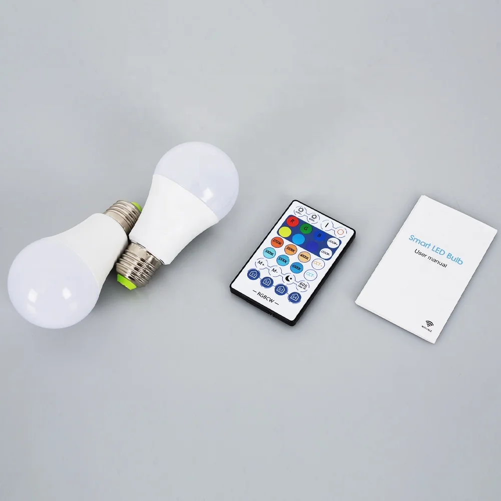 Smart lighting 9W 10W E27 E26 A60 smart bulbs voice control RGB bulb with APP control