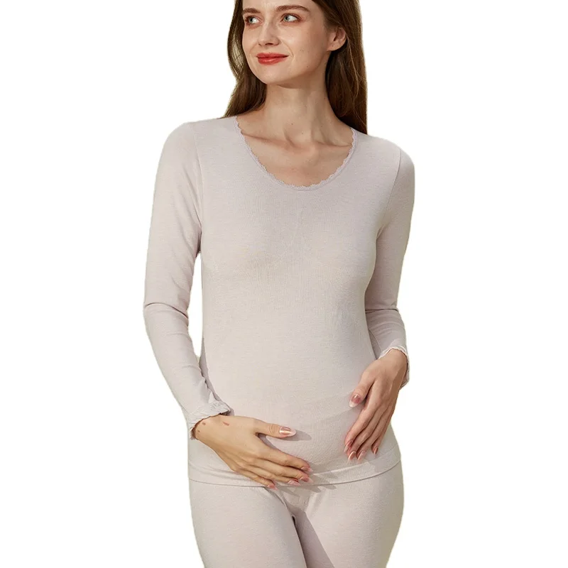 Wholesale Factory Supply Heated Woman Maternity Nursing Thermal Underwear