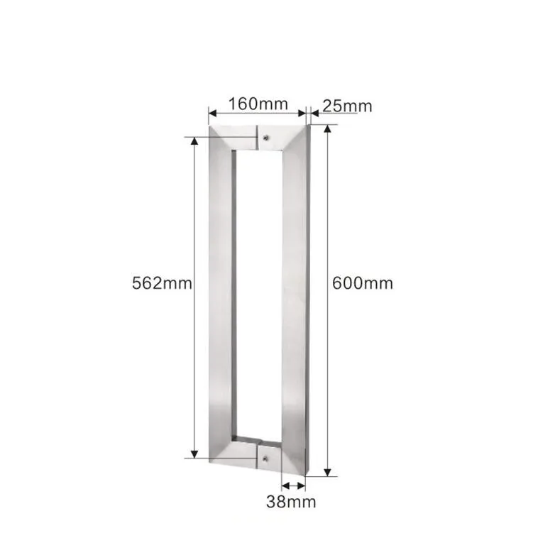 
JL-8132 Glass Shower Door Pulls Stainless Steel Square Glass Door Handle 