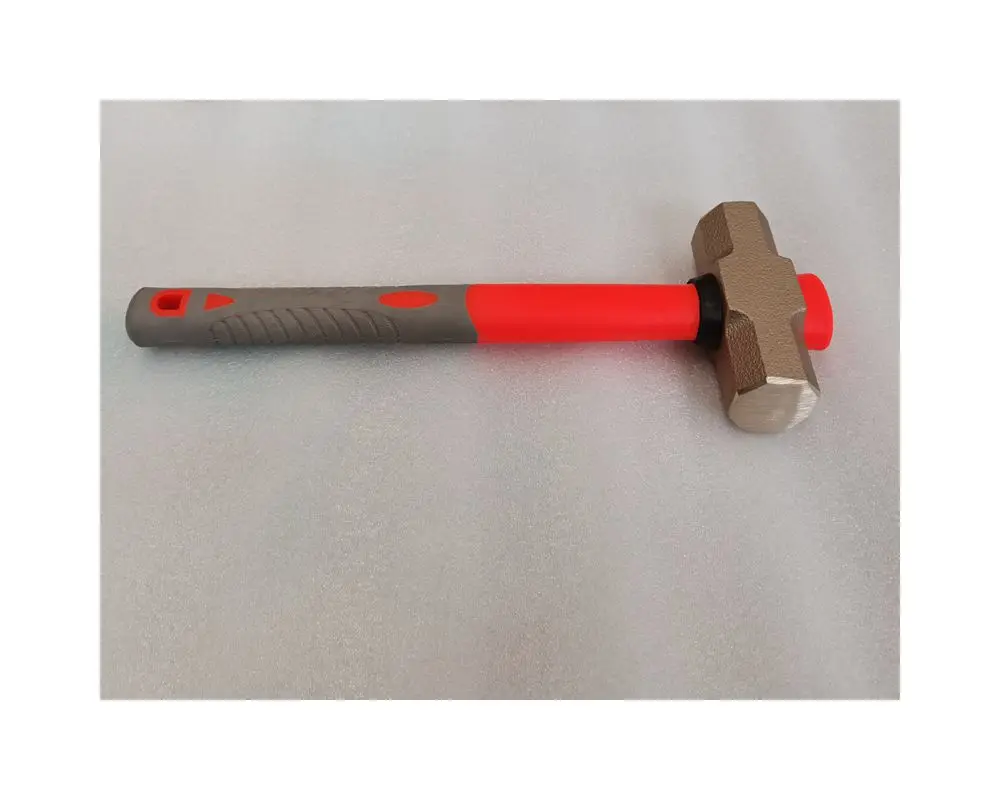 Неискрящиеся инструменты, Бериллиевая бронза, 1,5 кг, кувалда с оранжевой/серой ручкой из стекловолокна, коническая модель