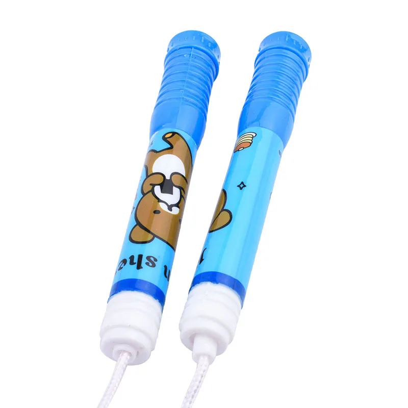 Kids Skipping Ropes Jump Rope Cross jump Kids Light up Gym Equipment Bamboo Beaded Rope Home Fitness Weight Loss Workout Gear