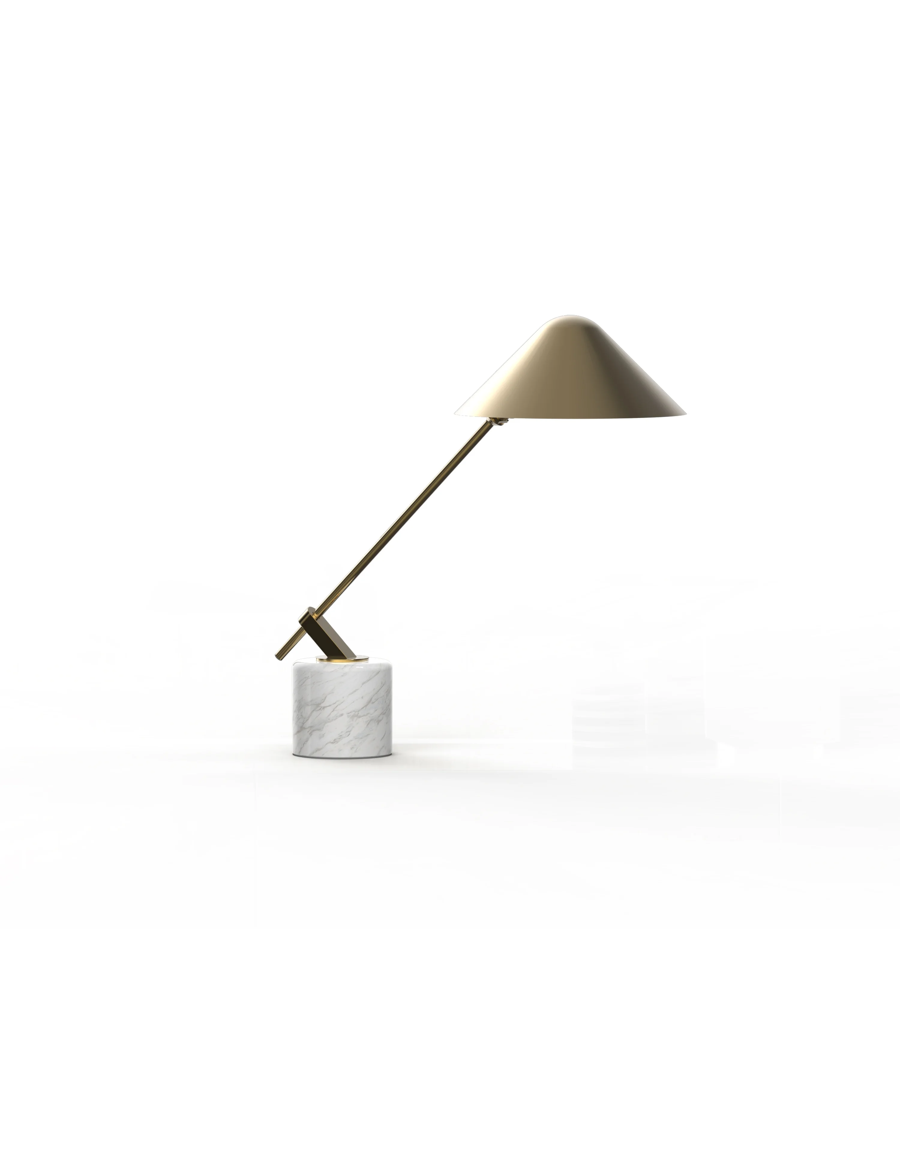 Bedroom/Studio/Home traditional Reading Brass Table Lamp with Marble Base