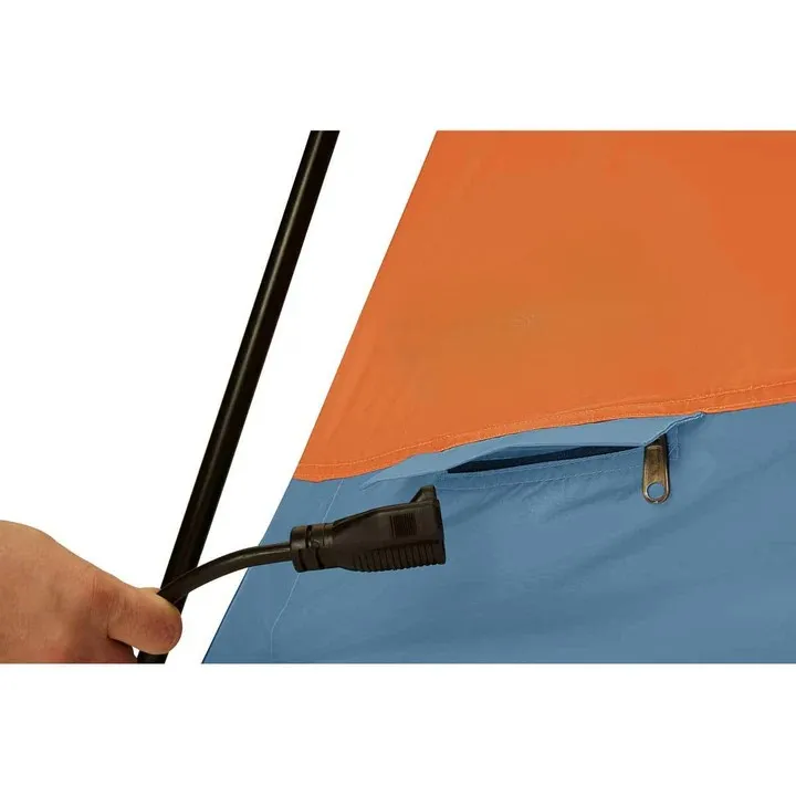 Durable Waterproof Family Camping Tent with Easy Setup 2 Large Doors Mesh Windows Divider Powerport Storage Pockets