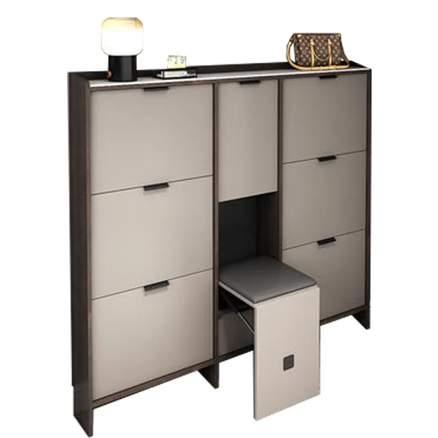 
Шкаф для обуви со скрытым складным деревянным шкафом 